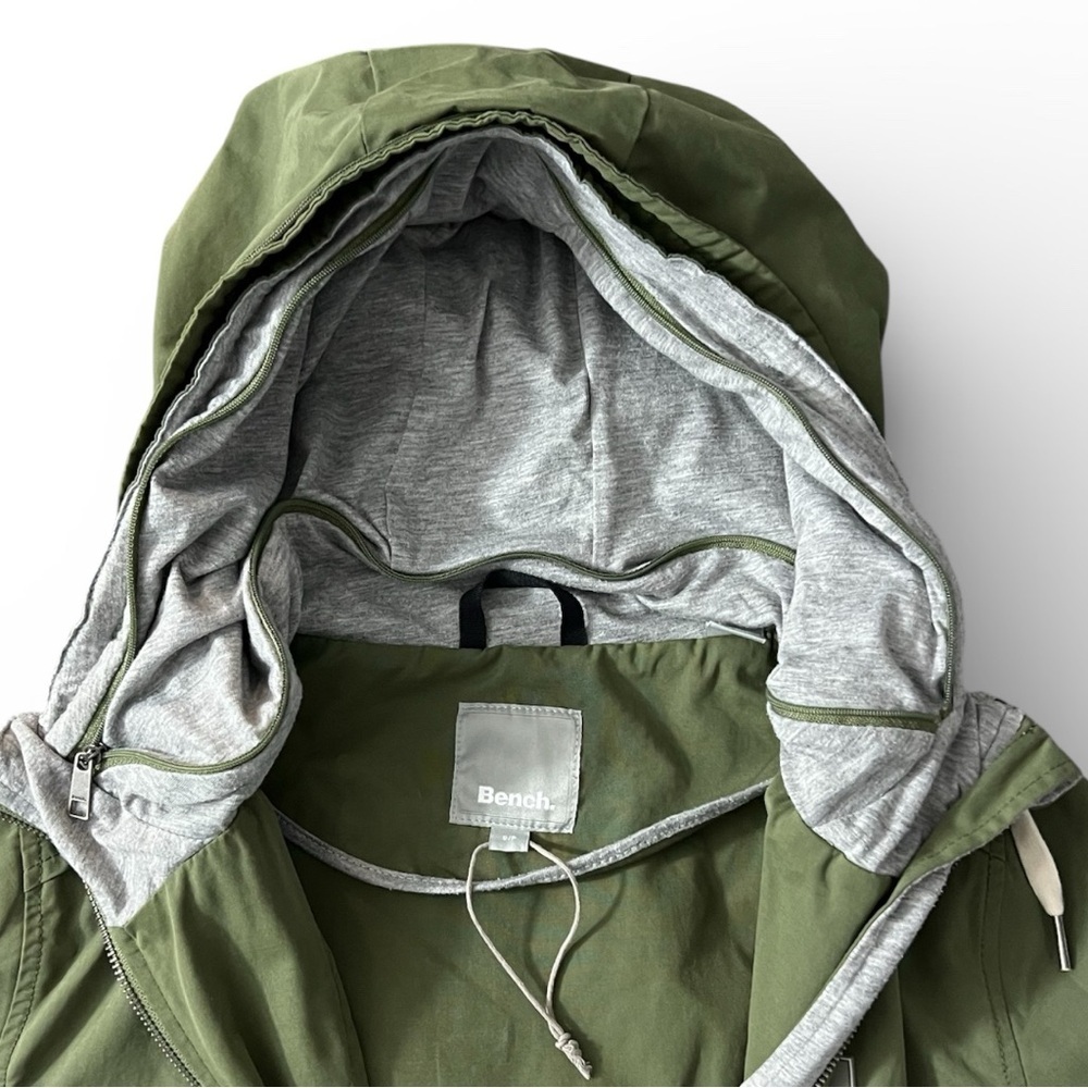 BENCH Olive Utility Convertible Drawstring Spring Jacket - Picture 4 of 7